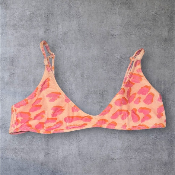 triangl swimwear Other - Triangl pink and Orange Leopard Print Bikini Top